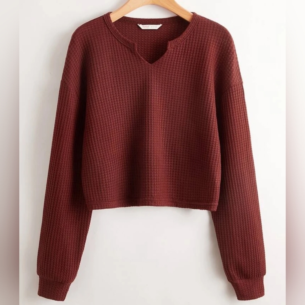 Ribbed cropped long sleeve